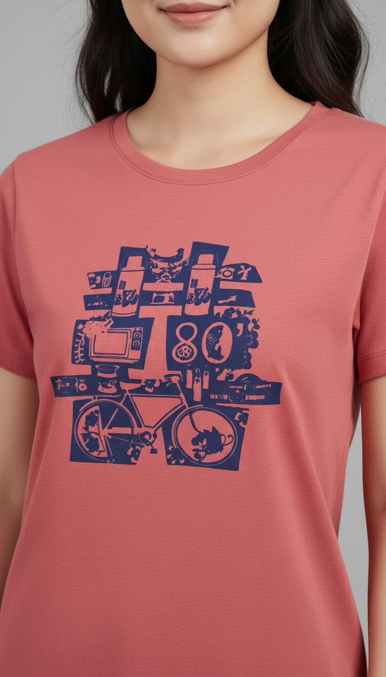 Double Happiness A-line Salmon T-shirt
