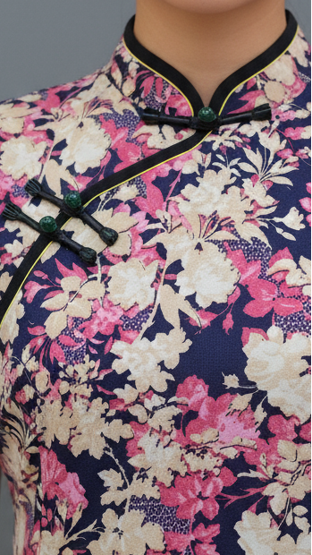 Beige Floral Machai Set
