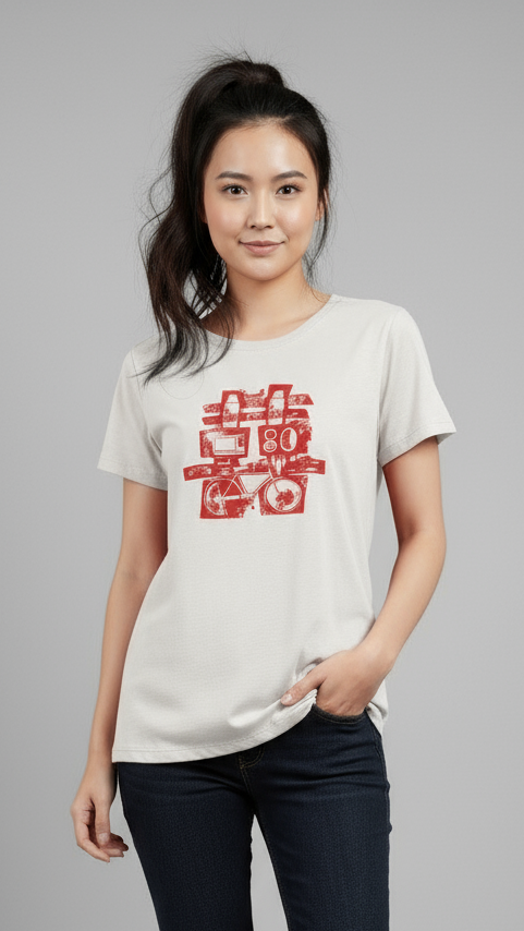Double Happiness A-line White T-shirt