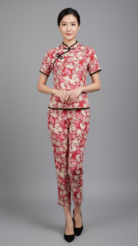 Pink Floral Machai Set