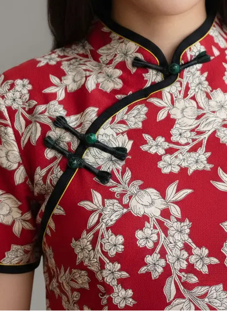 Red Floral Machai Set