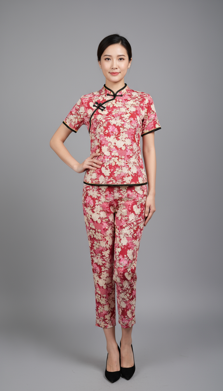 Pink Floral Machai Set